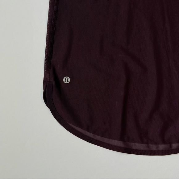 Lululemon 105 Singlet Tank Top *Mesh Burgundy Purple 6/S/Small Racerback Sheer - Picture 6 of 9